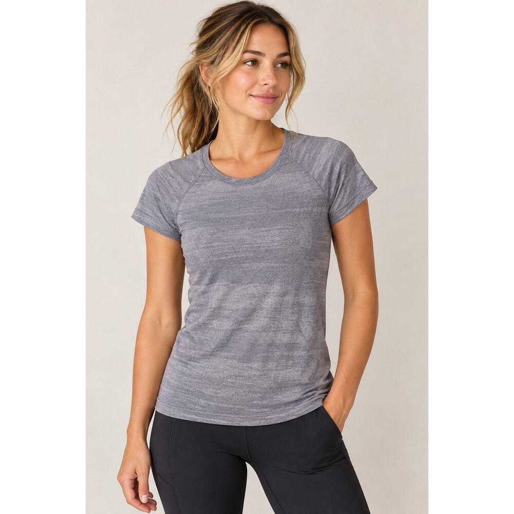 Lululemon Swiftly Tech Short Sleeve Shirt Size 4 Grey Seamless Running Athletic